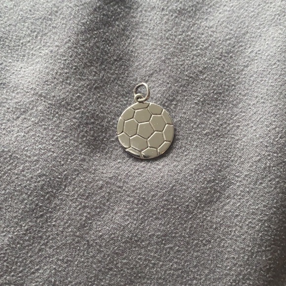 Silver soccer ball charm to add onto bracelet or - Picture 5 of 7